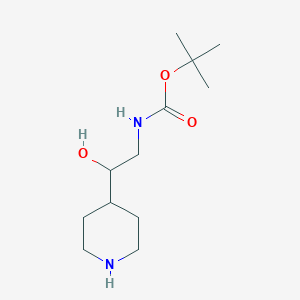 molecular formula C12H24N2O3 B6614651 tert-butyl N-[2-hydroxy-2-(piperidin-4-yl)ethyl]carbamate CAS No. 903587-91-7