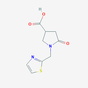5-Oxo-1-(2-thiazolylmethyl)-3-pyrrolidinecarboxylic acid