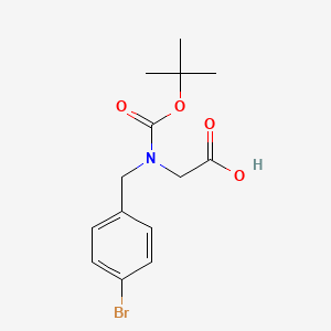 molecular formula C14H18BrNO4 B6614722 2-{[(4-bromophenyl)methyl][(tert-butoxy)carbonyl]amino}acetic acid CAS No. 943743-18-8