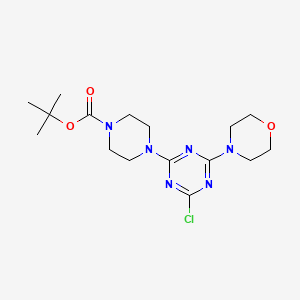 tert-butyl 4-[4-chloro-6-(morpholin-4-yl)-1,3,5-triazin-2-yl]piperazine-1-carboxylate