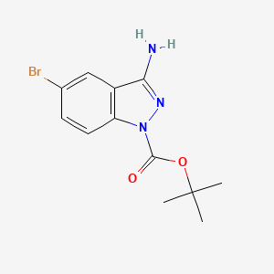 molecular formula C12H14BrN3O2 B6614795 tert-butyl 3-amino-5-bromo-1H-indazole-1-carboxylate CAS No. 1093307-38-0