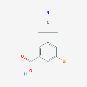 molecular formula C11H10BrNO2 B6614798 3-bromo-5-(1-cyano-1-methylethyl)benzoic acid CAS No. 1096698-35-9