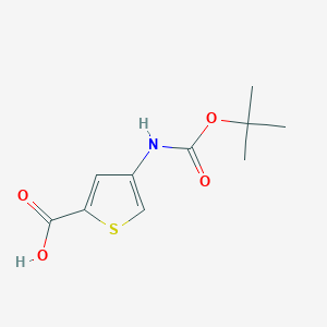 molecular formula C10H13NO4S B6614828 4-[(tert-Butoxycarbonyl)amino]thiophene-2-carboxylic acid CAS No. 292068-69-0