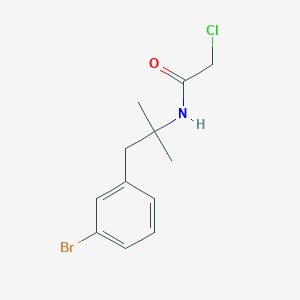 molecular formula C12H15BrClNO B6614845 N-[2-(3-bromophenyl)-1,1-dimethylethyl]-2-chloroacetamide CAS No. 808769-15-5