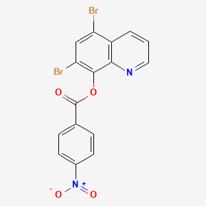 molecular formula C16H8Br2N2O4 B6614851 5,7-Dibromo-8-quinolinyl 4-nitrobenzoate CAS No. 4021-27-6