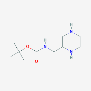 molecular formula C10H21N3O2 B6614868 tert-butyl N-[(piperazin-2-yl)methyl]carbamate CAS No. 875551-76-1