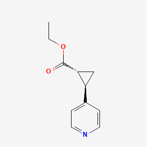 trans-Ethyl 2-(pyridin-4-YL)cyclopropanecarboxylate