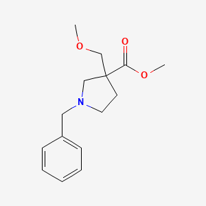 molecular formula C15H21NO3 B6614931 methyl 1-benzyl-3-(methoxymethyl)pyrrolidine-3-carboxylate CAS No. 942189-76-6