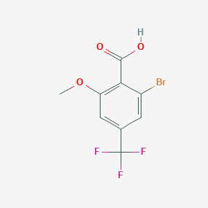 molecular formula C9H6BrF3O3 B6614938 2-bromo-6-methoxy-4-(trifluoromethyl)benzoic acid CAS No. 1236303-02-8