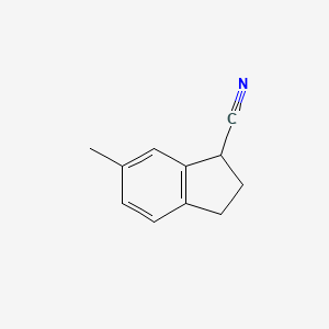 molecular formula C11H11N B6614964 6-methyl-2,3-dihydro-1H-indene-1-carbonitrile CAS No. 1188239-73-7