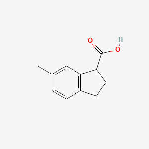 molecular formula C11H12O2 B6614965 6-methyl-2,3-dihydro-1H-indene-1-carboxylic acid CAS No. 869722-39-4