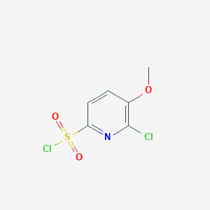 molecular formula C6H5Cl2NO3S B6614979 6-chloro-5-methoxypyridine-2-sulfonyl chloride CAS No. 1261843-28-0