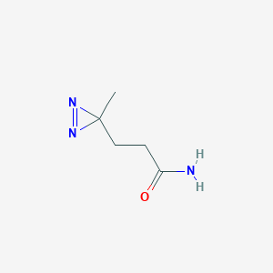 molecular formula C5H9N3O B6615006 3-(3-methyl-3H-diazirin-3-yl)propanamide CAS No. 25055-92-9