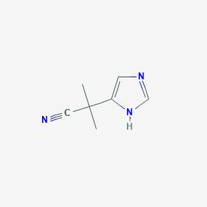 molecular formula C7H9N3 B6615047 2-(1H-imidazol-5-yl)-2-methylpropanenitrile CAS No. 21150-00-5