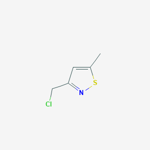 molecular formula C5H6ClNS B6615069 3-(chloromethyl)-5-methyl-1,2-thiazole CAS No. 1314914-56-1