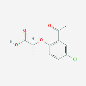 molecular formula C11H11ClO4 B6615138 2-(2-acetyl-4-chlorophenoxy)propanoic acid CAS No. 1250300-24-3