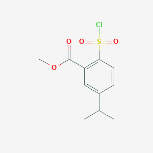 molecular formula C11H13ClO4S B6615158 methyl 2-(chlorosulfonyl)-5-(propan-2-yl)benzoate CAS No. 1343794-72-8