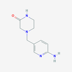 4-[(6-aminopyridin-3-yl)methyl]piperazin-2-one