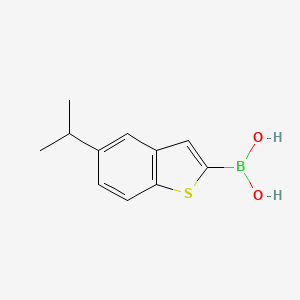 molecular formula C11H13BO2S B6615184 [5-(propan-2-yl)-1-benzothiophen-2-yl]boronic acid CAS No. 1340599-84-9