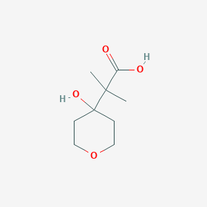 molecular formula C9H16O4 B6615199 2-(4-hydroxyoxan-4-yl)-2-methylpropanoic acid CAS No. 1249921-04-7