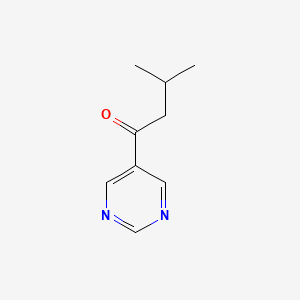 molecular formula C9H12N2O B6615211 3-methyl-1-(pyrimidin-5-yl)butan-1-one CAS No. 1247342-57-9