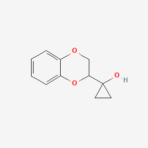 molecular formula C11H12O3 B6615220 1-(2,3-dihydro-1,4-benzodioxin-2-yl)cyclopropan-1-ol CAS No. 1247078-98-3