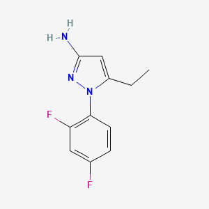 molecular formula C11H11F2N3 B6615221 1-(2,4-difluorophenyl)-5-ethyl-1H-pyrazol-3-amine CAS No. 1193196-07-4