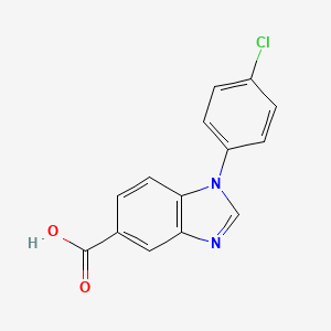 1-(4-chlorophenyl)-1H-1,3-benzodiazole-5-carboxylic acid