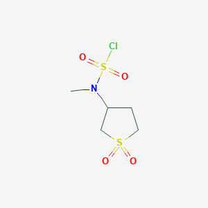 molecular formula C5H10ClNO4S2 B6615266 N-(1,1-dioxo-1lambda6-thiolan-3-yl)-N-methylsulfamoyl chloride CAS No. 1156413-23-8