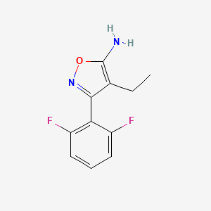 molecular formula C11H10F2N2O B6615270 3-(2,6-difluorophenyl)-4-ethyl-1,2-oxazol-5-amine CAS No. 1157063-51-8