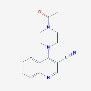 molecular formula C16H16N4O B6615274 4-(4-Acetyl-1-piperazinyl)-3-quinolinecarbonitrile CAS No. 1156318-37-4