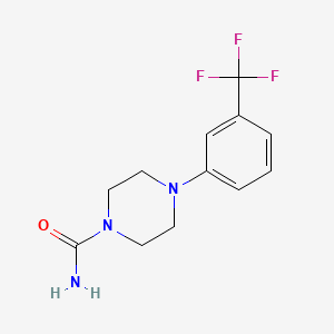 molecular formula C12H14F3N3O B6615328 4-[3-(trifluoromethyl)phenyl]piperazine-1-carboxamide CAS No. 85474-82-4