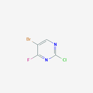 molecular formula C4HBrClFN2 B6615360 5-bromo-2-chloro-4-fluoropyrimidine CAS No. 1956324-84-7