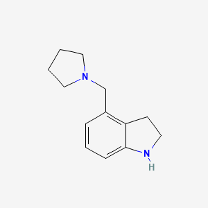 molecular formula C13H18N2 B6615393 4-[(pyrrolidin-1-yl)methyl]-2,3-dihydro-1H-indole CAS No. 1355004-73-7