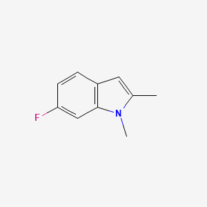 molecular formula C10H10FN B6615403 6-fluoro-1,2-dimethyl-1H-indole CAS No. 1368393-10-5