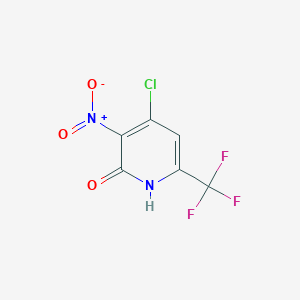 molecular formula C6H2ClF3N2O3 B6615409 4-chloro-3-nitro-6-(trifluoromethyl)-1,2-dihydropyridin-2-one CAS No. 947144-53-8