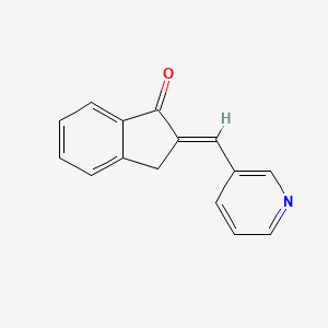 molecular formula C15H11NO B6615412 2-(3-Pyridylmethylene)-1-indanone CAS No. 4875-90-5