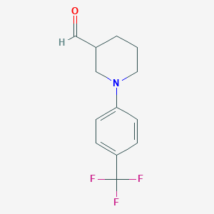 1-[4-(trifluoromethyl)phenyl]piperidine-3-carbaldehyde