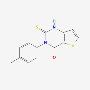 molecular formula C13H10N2OS2 B6615456 3-(4-methylphenyl)-2-sulfanylidene-1H,2H,3H,4H-thieno[3,2-d]pyrimidin-4-one CAS No. 451469-24-2