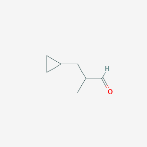 molecular formula C7H12O B6615496 3-cyclopropyl-2-methylpropanal CAS No. 1024119-22-9