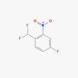 molecular formula C7H4F3NO2 B6615500 1-(difluoromethyl)-4-fluoro-2-nitrobenzene CAS No. 1214364-90-5