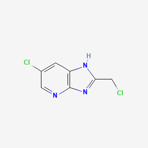 molecular formula C7H5Cl2N3 B6615503 6-chloro-2-(chloromethyl)-3H-imidazo[4,5-b]pyridine CAS No. 91981-73-6