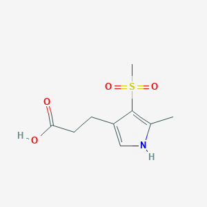 molecular formula C9H13NO4S B6615521 3-(4-methanesulfonyl-5-methyl-1H-pyrrol-3-yl)propanoic acid CAS No. 837425-55-5