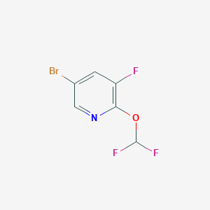 molecular formula C6H3BrF3NO B6615524 5-bromo-2-(difluoromethoxy)-3-fluoropyridine CAS No. 1214351-62-8