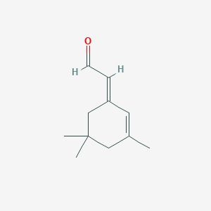 molecular formula C11H16O B6615610 2-[(1E)-3,5,5-trimethylcyclohex-2-en-1-ylidene]acetaldehyde CAS No. 59820-19-8