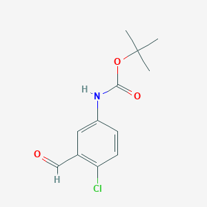 molecular formula C12H14ClNO3 B6615617 tert-butyl N-(4-chloro-3-formylphenyl)carbamate CAS No. 1228658-06-7