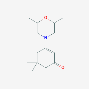 molecular formula C14H23NO2 B6615624 2-Cyclohexen-1-one, 3-(2,6-dimethyl-4-morpholinyl)-5,5-dimethyl- CAS No. 85890-70-6