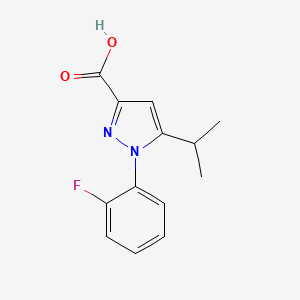 molecular formula C13H13FN2O2 B6615630 1-(2-fluorophenyl)-5-(propan-2-yl)-1H-pyrazole-3-carboxylic acid CAS No. 1225487-61-5