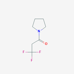 molecular formula C7H10F3NO B6615636 3,3,3-trifluoro-1-(pyrrolidin-1-yl)propan-1-one CAS No. 941670-12-8