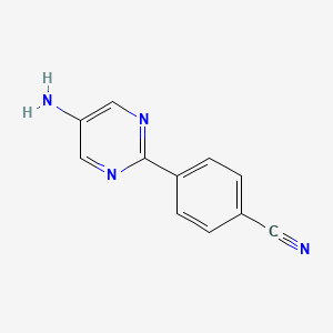 molecular formula C11H8N4 B6615637 4-(5-aminopyrimidin-2-yl)benzonitrile CAS No. 344334-37-8